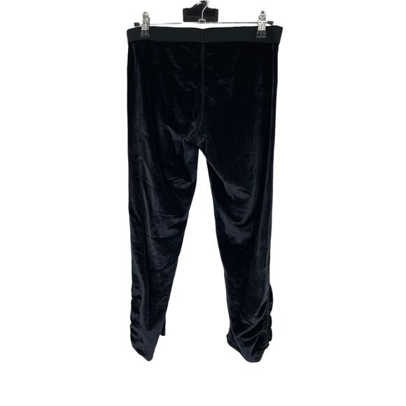 Free People Leggings Womens Size Small Cropped Velvet Ruched Black FP Movement - Picture 2 of 6